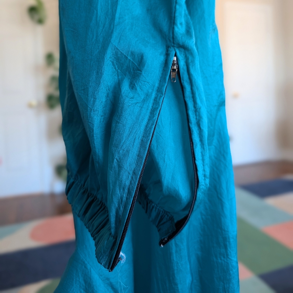 Basic Editions Teal Windbreaker Pants - image 8